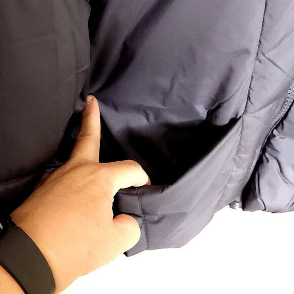 Arizona Juniors New Slate Blue Heavyweight Cropped Puffer Coat Small - Picture 4 of 9